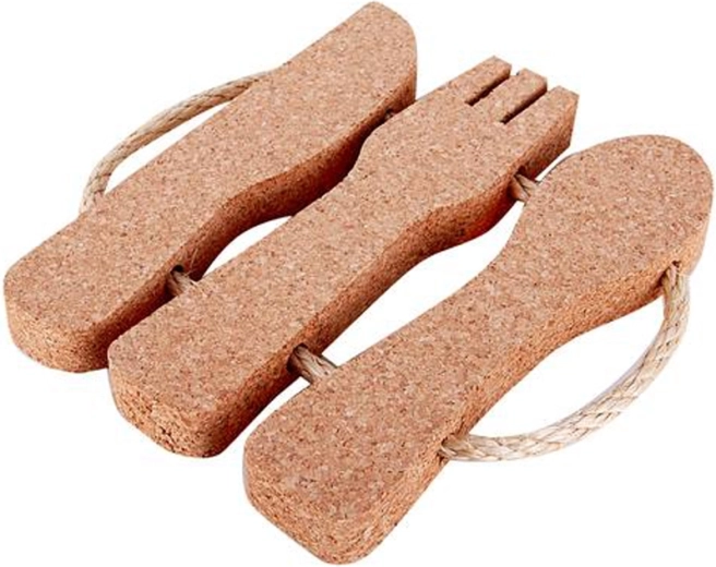 Suport din plută în formă de tacâmuri 26 × 23 × 2,4 cm