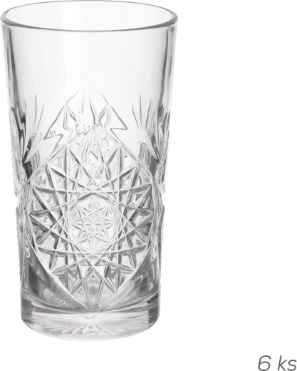 Pahare Hobstar 355 ml transparente, set 6 buc.
