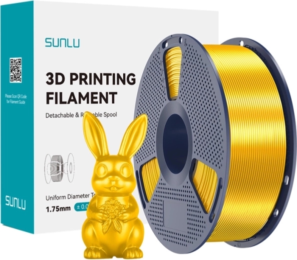 Filament Sunlu PLA+ silk auriu