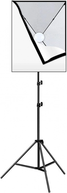 Set de studio Puluz Softbox 50x70 cm cu stativ și bec LED