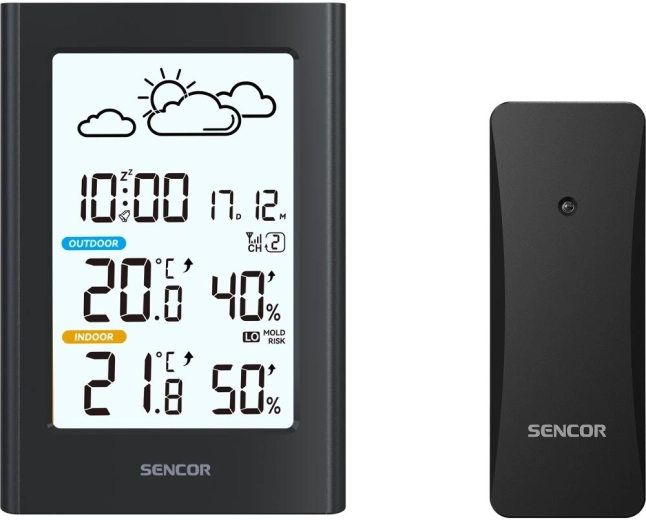 Stație meteorologică Sencor cu senzor wireless