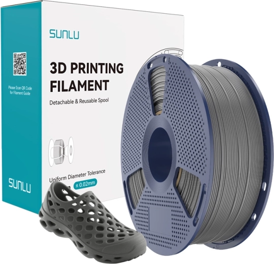 Filament Sunlu TPU 95A gri 1,75 mm 1 kg
