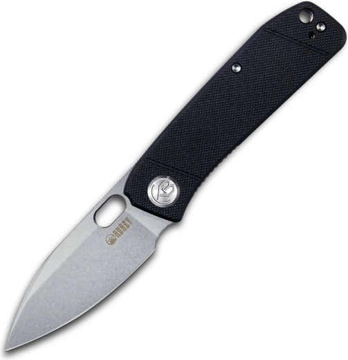 cuțit de buzunar Kubey Hyde 7,5 cm, sablat, negru, G10