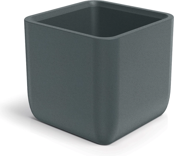 Ghiveci Molta Square 48 cm – plastic grafit, pătrat, pentru interior și exterior