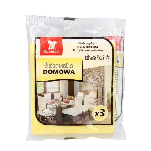 Șervețele de curățare pentru uz casnic Kuchcik din vâscoză 35 × 35 cm, 3 buc.