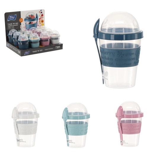 Recipient pentru iaurt TITIZ Take & Go 600 ml cu linguriță