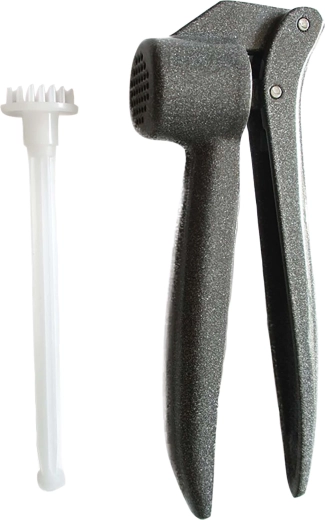 Presă de usturoi cu curățător din plastic