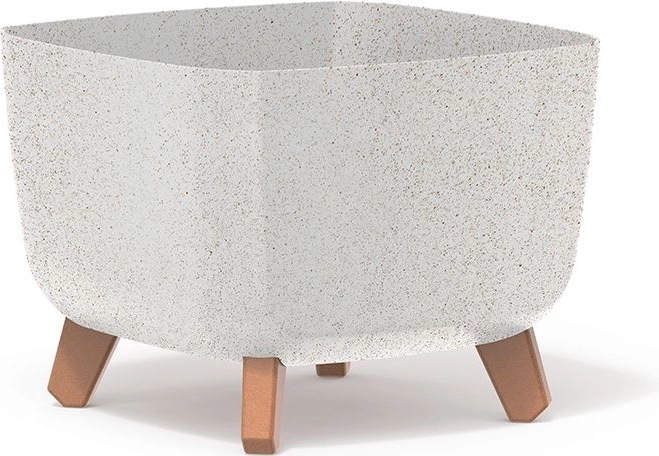 Ghiveci Gracia Square Eco Wood 29 × 29 × 22 cm – alb