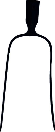 Furcă forjată cu două vârfuri, fără coadă