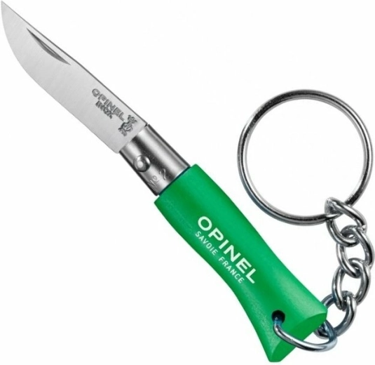 Opinel N°02 cuțit verde de buzunar pentru chei, lemn de fag 3,5 cm