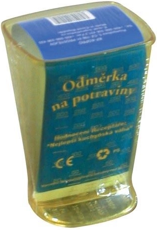 Pahar gradat 0,5 l din plastic transparent, fără gură de turnare și mâner