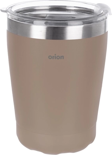 Orion cană termo de călătorie din inox cu capac 0,41 l, maro