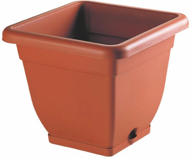 Jardinieră din plastic cu tăviță HEIDRUN Bell 40 × 40 × 34 cm