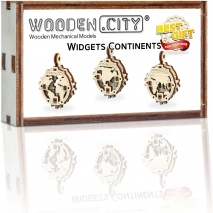 Puzzle 3D din lemn - Continente