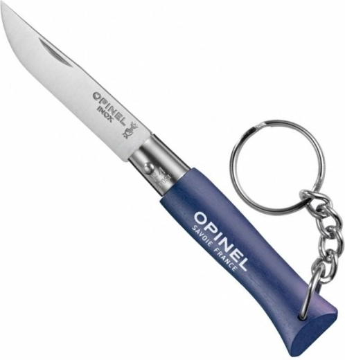 Opinel N°04 breloc – cuțit de buzunar albastru închis 5 cm, lemn de fag