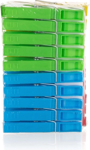 Cleşti de rufe din plastic ECONOMY, mix de culori, 20 buc
