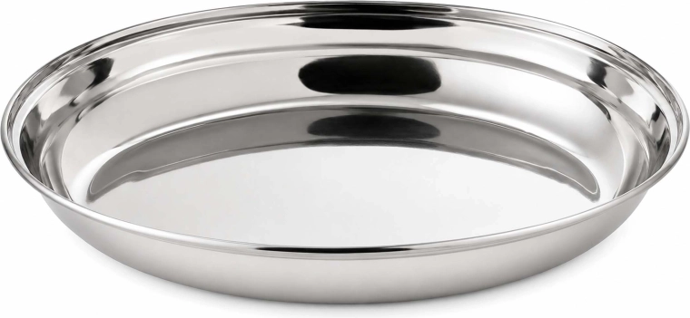 Bol oval adânc din oțel inoxidabil pentru curry, 20 cm