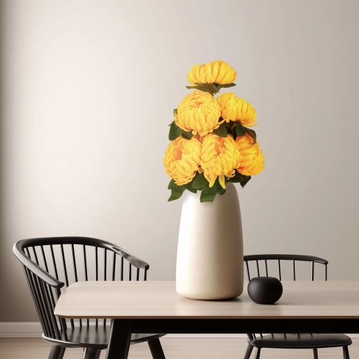 Crizantemă decorativă artificială galbenă