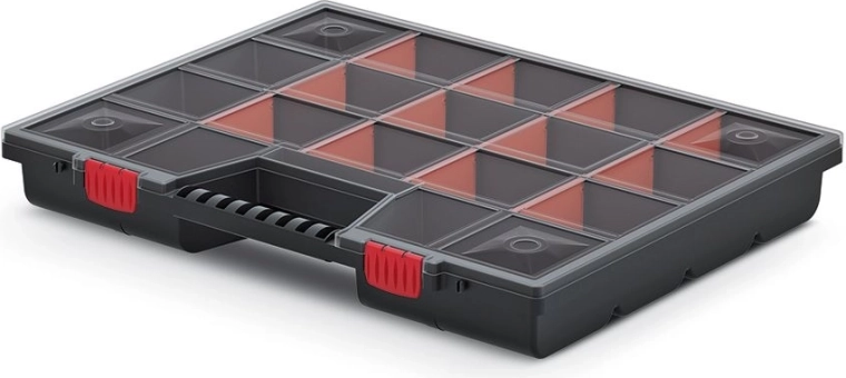 Organizator din plastic NOR cu 18 compartimente 490 × 390 × 65 mm