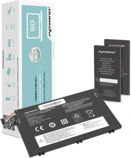 Baterie Movano 01AV445 pentru Lenovo ThinkPad E14, E15, E480, E580 și E590, 4100 mAh