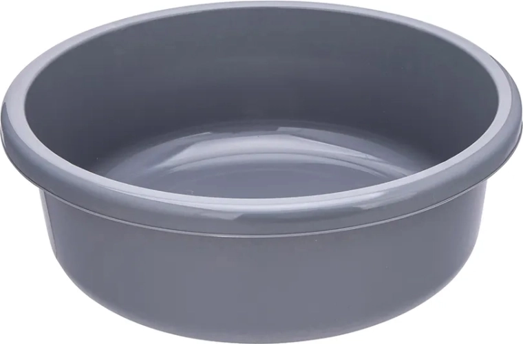 Bol rotund din plastic 9 l, gri, 36 cm
