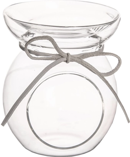 Lampă aromaterapie din sticlă transparentă 8 × 8 × 9,5 cm