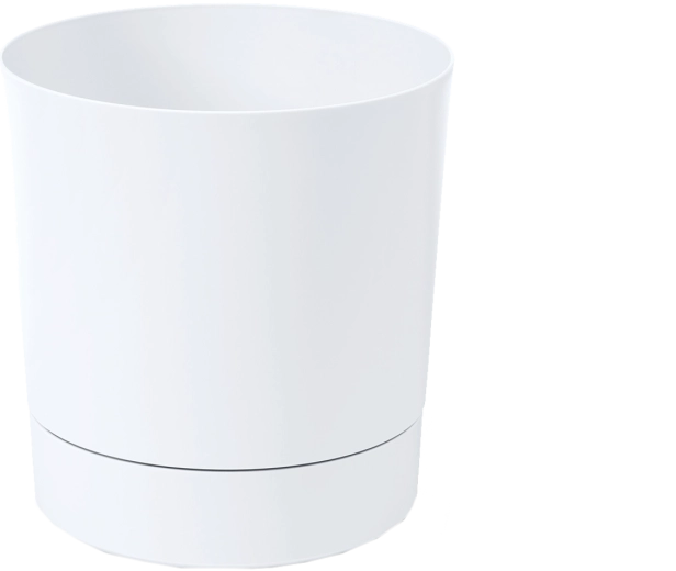 Ghiveci cu farfurioară Aura 32,5 cm alb LAMELA