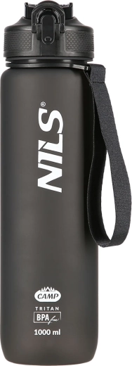 Sticlă Tritan NILS Camp 1 l – neagră