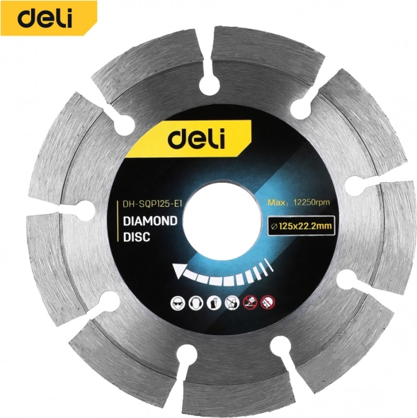 Disc de tăiere diamantat Deli Tools 125 mm