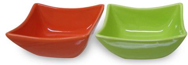 Bol ceramic pătrat pentru servire TORO, culori asortate