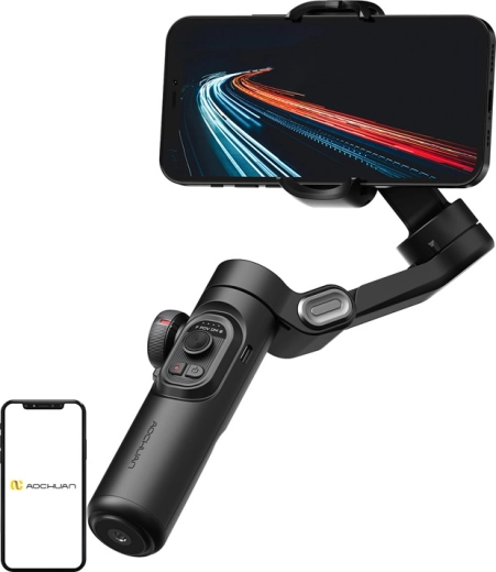 AOCHUAN Smart XE stabilizator pe 3 axe pentru smartphone, negru