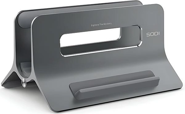 Suport vertical gravitațional pentru MacBook și laptopuri Sodi, gri