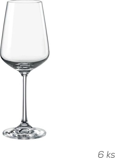 Pahare Sandra pentru vin 0,25 l, 6 buc.