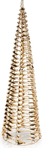 Brad de Crăciun luminos conic auriu, 60 cm, 60 LED
