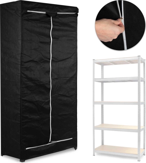 Husă de protecție pentru raft 180 × 90 × 40 cm, neagră