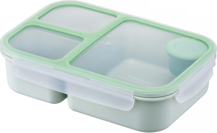 Caserolă compartimentată pentru alimente LOCKnLOCK To-Go Bento 1,5 l, mentă
