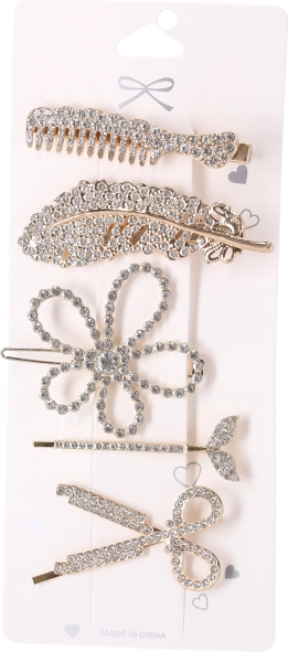 Set de agrafe de păr aurii - 5 bucăți