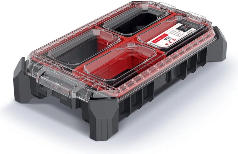 Organizator modular MSX 36,8 × 22,8 × 7,7 cm cu capac transparent