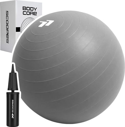 Minge de gimnastică BodyCore 75 cm gri