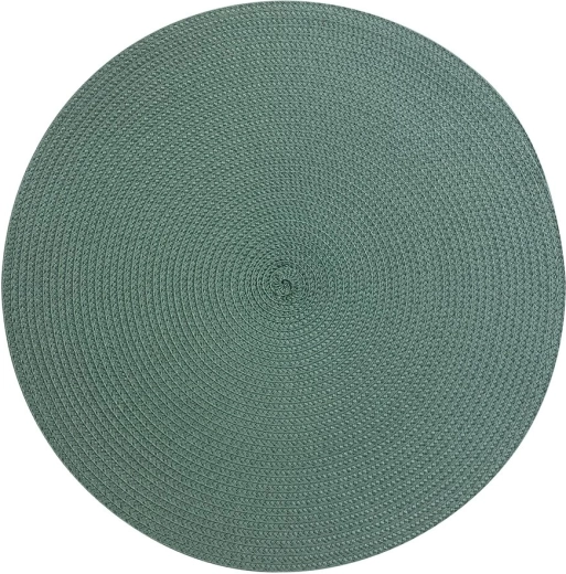 Suport rotund din polipropilenă cu efect de paie împletite, 38 cm, verde plăcut