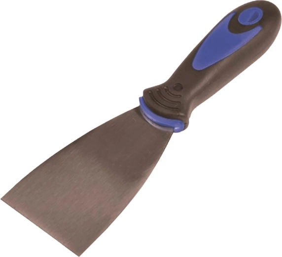 Spatulă inox 80 mm cu mâner din cauciuc