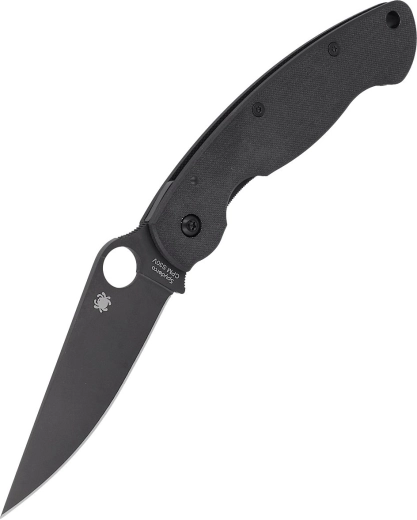Spyderco Military Model Black cuțit de buzunar 10,2 cm, complet negru, G10