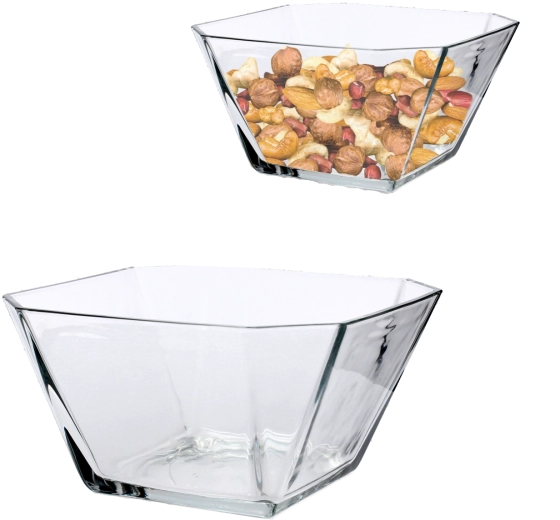 Set de boluri pentru salată din sticlă LAV Karen 300 ml, 6 buc