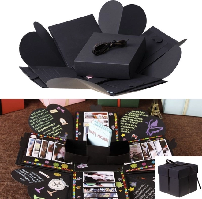 Cutie cadou neagra exploziva