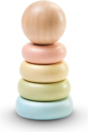 Inele de stivuit pastelate PlanToys