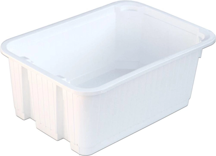 Coș din plastic stivuibil 30 × 21 × 12 cm – mix de culori