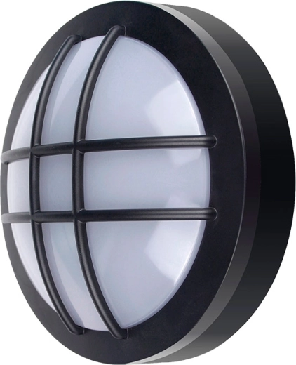 Solight corp de iluminat LED exterior rotund cu grilă de protecție 13 W, 910 lm, 4000 K, IP65, negru - 1 bucată