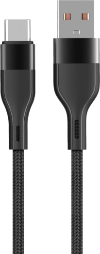 Maxlife cablu USB – USB‑C 1 m 3 A negru nylon