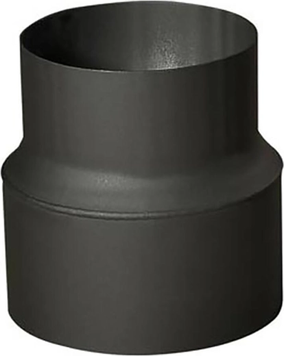 Reducție tub fum 200/180 mm, lungime 160 mm, grosime 1,5 mm, negru