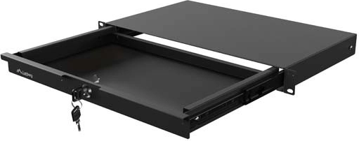 Sertar blocabil pentru rack 19" 1U 270 mm negru Lanberg